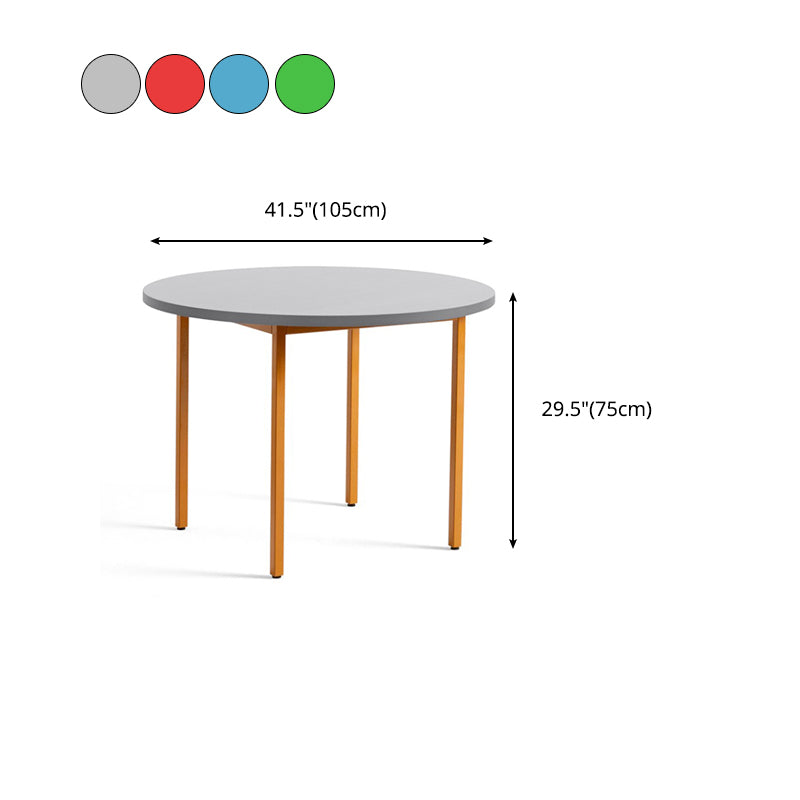 Modern Round Top Dinette Table Metal Base Dining Table for Coffee Shop Clearhalo 'Dining Tables & Seating' 'Dining Tables' 'dining_table' 'furn' 'furn_dining_table' 'Furniture' 'furniture_dining_table' 'Kitchen & Dining Furniture' 'kitchen' 'kitchen_dining_table' 4876873