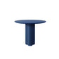 Modern Round Top Dinette Table Solid Wood Base Dining Table for Restaurant Blue 31.5"L x 31.5"W x 29.5"H Without Chairs Clearhalo 'Dining Tables & Seating' 'Dining Tables' 'dining_table' 'furn' 'furn_dining_table' 'Furniture' 'furniture_dining_table' 'Kitchen & Dining Furniture' 'kitchen' 'kitchen_dining_table' 4876879