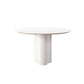 Modern Round Top Dinette Table Solid Wood Base Dining Table for Restaurant White 39.4"L x 39.4"W x 29.5"H Without Chairs Clearhalo 'Dining Tables & Seating' 'Dining Tables' 'dining_table' 'furn' 'furn_dining_table' 'Furniture' 'furniture_dining_table' 'Kitchen & Dining Furniture' 'kitchen' 'kitchen_dining_table' 4876882