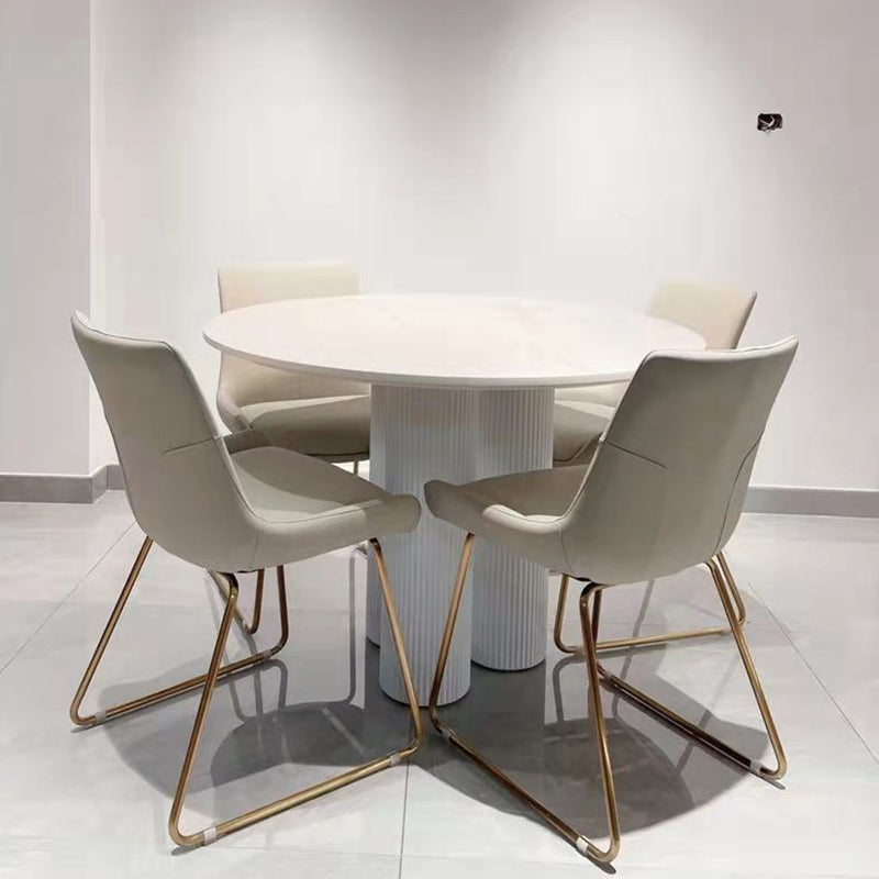 Modern Round Top Dinette Table Solid Wood Base Dining Table for Restaurant Clearhalo 'Dining Tables & Seating' 'Dining Tables' 'dining_table' 'furn' 'furn_dining_table' 'Furniture' 'furniture_dining_table' 'Kitchen & Dining Furniture' 'kitchen' 'kitchen_dining_table' 4876888