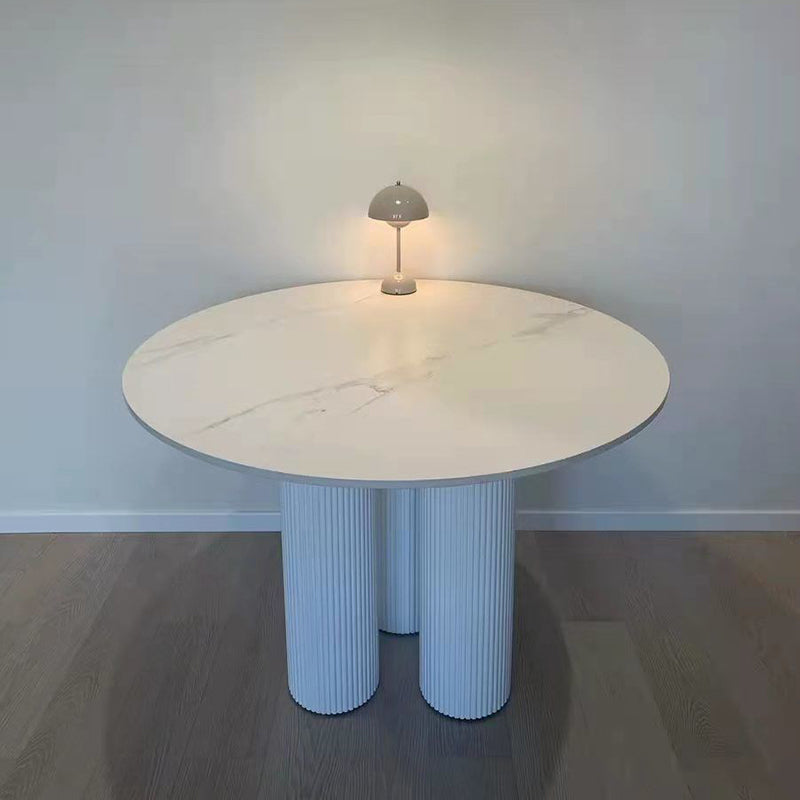 Modern Round Top Dinette Table Solid Wood Base Dining Table for Restaurant Clearhalo 'Dining Tables & Seating' 'Dining Tables' 'dining_table' 'furn' 'furn_dining_table' 'Furniture' 'furniture_dining_table' 'Kitchen & Dining Furniture' 'kitchen' 'kitchen_dining_table' 4876892