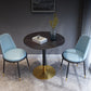 Glam Style Stone Top Dinette Table Metal Base Dining Table for Coffee Shop 23.6"L x 23.6"W x 29.5"H Black Gold Black Clearhalo 'Dining Tables & Seating' 'Dining Tables' 'dining_table' 'Furniture' 'furniture_dining_table' 'Kitchen & Dining Furniture' 'kitchen' 'kitchen_dining_table' 4876896