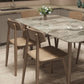 Medieval Modern Sintered Stone Top Dining Table Rectangle Table with Wooden 4 Legs Clearhalo 'Dining Tables & Seating' 'Dining Tables' 'dining_table' 'furn' 'furn_dining_table' 'Furniture' 'furniture_dining_table' 'Kitchen & Dining Furniture' 'kitchen' 'kitchen_dining_table' 4876926