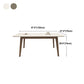 Medieval Modern Sintered Stone Top Dining Table Rectangle Table with Wooden 4 Legs Clearhalo 'Dining Tables & Seating' 'Dining Tables' 'dining_table' 'furn' 'furn_dining_table' 'Furniture' 'furniture_dining_table' 'Kitchen & Dining Furniture' 'kitchen' 'kitchen_dining_table' 4876929