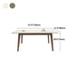 Medieval Modern Sintered Stone Top Dining Table Rectangle Table with Wooden 4 Legs Clearhalo 'Dining Tables & Seating' 'Dining Tables' 'dining_table' 'furn' 'furn_dining_table' 'Furniture' 'furniture_dining_table' 'Kitchen & Dining Furniture' 'kitchen' 'kitchen_dining_table' 4876930
