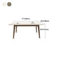 Medieval Modern Sintered Stone Top Dining Table Rectangle Table with Wooden 4 Legs Clearhalo 'Dining Tables & Seating' 'Dining Tables' 'dining_table' 'furn' 'furn_dining_table' 'Furniture' 'furniture_dining_table' 'Kitchen & Dining Furniture' 'kitchen' 'kitchen_dining_table' 4876934