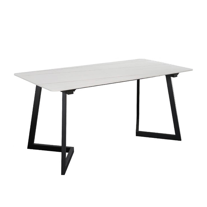 Modern Style Rectangle Dining Table Stone Dining Room Collection for Indoor Without Chairs Clearhalo 'Dining Tables & Seating' 'Dining Tables' 'dining_table' 'furn' 'furn_dining_table' 'Furniture' 'furniture_dining_table' 'Kitchen & Dining Furniture' 'kitchen' 'kitchen_dining_table' 4876957