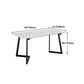 Modern Style Rectangle Dining Table Stone Dining Room Collection for Indoor Clearhalo 'Dining Tables & Seating' 'Dining Tables' 'dining_table' 'furn' 'furn_dining_table' 'Furniture' 'furniture_dining_table' 'Kitchen & Dining Furniture' 'kitchen' 'kitchen_dining_table' 4876965