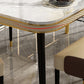 Rectangle Dining Table Traditional Luxury Dining Table with 4 Legs Clearhalo 'Dining Tables & Seating' 'Dining Tables' 'dining_table' 'furn' 'furn_dining_table' 'Furniture' 'furniture_dining_table' 'Kitchen & Dining Furniture' 'kitchen' 'kitchen_dining_table' 4876987