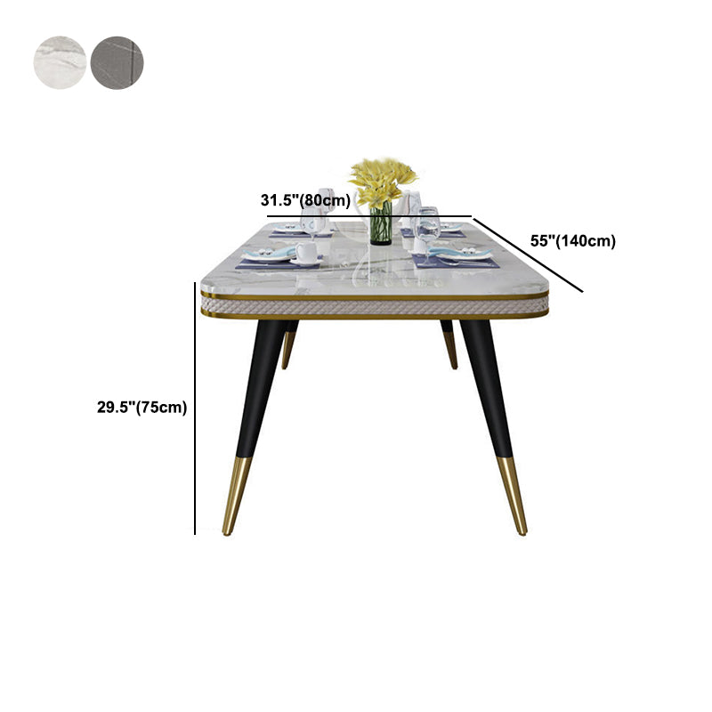 Rectangle Dining Table Traditional Luxury Dining Table with 4 Legs Clearhalo 'Dining Tables & Seating' 'Dining Tables' 'dining_table' 'furn' 'furn_dining_table' 'Furniture' 'furniture_dining_table' 'Kitchen & Dining Furniture' 'kitchen' 'kitchen_dining_table' 4876993