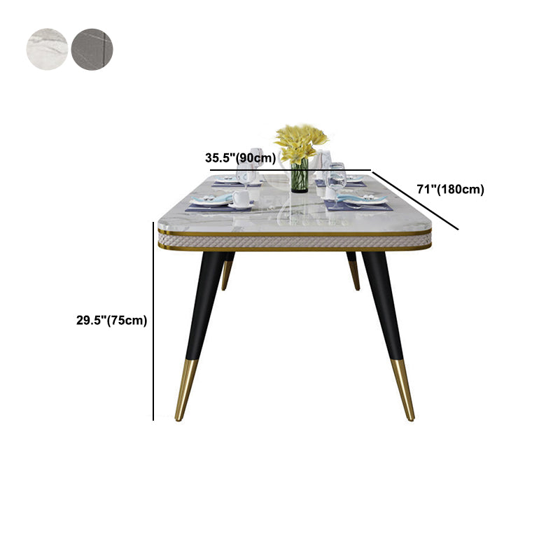 Rectangle Dining Table Traditional Luxury Dining Table with 4 Legs Clearhalo 'Dining Tables & Seating' 'Dining Tables' 'dining_table' 'furn' 'furn_dining_table' 'Furniture' 'furniture_dining_table' 'Kitchen & Dining Furniture' 'kitchen' 'kitchen_dining_table' 4876995