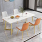 Rectangle Stone Dining Room Table Traditional Luxury Dinner Room Kitchen Table Clearhalo 'Dining Tables & Seating' 'Dining Tables' 'dining_table' 'furn' 'furn_dining_table' 'Furniture' 'furniture_dining_table' 'Kitchen & Dining Furniture' 'kitchen' 'kitchen_dining_table' 4877006