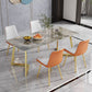 Rectangle Stone Dining Room Table Traditional Luxury Dinner Room Kitchen Table Clearhalo 'Dining Tables & Seating' 'Dining Tables' 'dining_table' 'furn' 'furn_dining_table' 'Furniture' 'furniture_dining_table' 'Kitchen & Dining Furniture' 'kitchen' 'kitchen_dining_table' 4877007