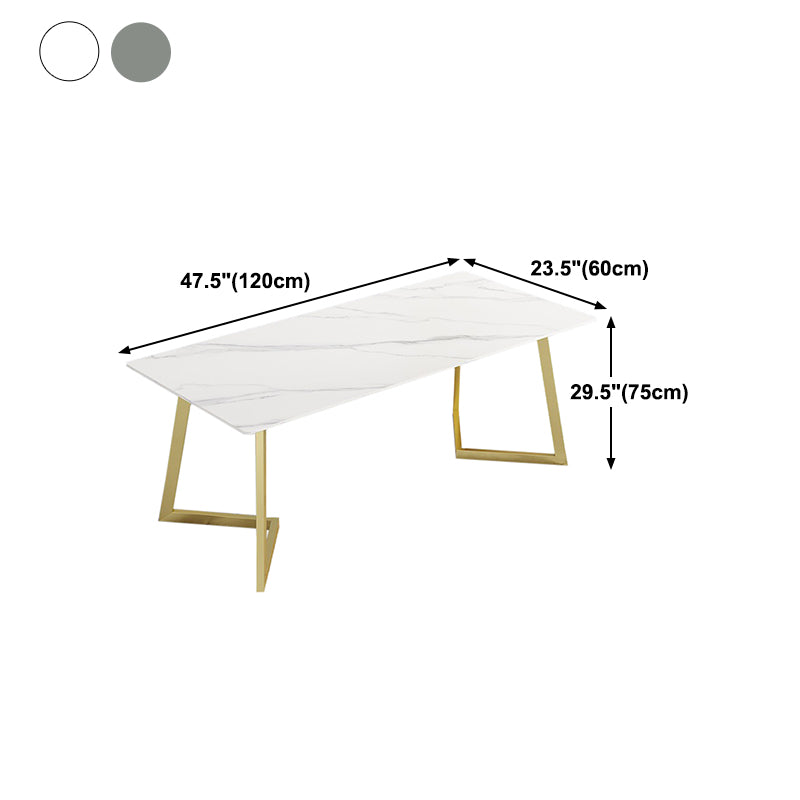 Rectangle Stone Dining Room Table Traditional Luxury Dinner Room Kitchen Table Clearhalo 'Dining Tables & Seating' 'Dining Tables' 'dining_table' 'furn' 'furn_dining_table' 'Furniture' 'furniture_dining_table' 'Kitchen & Dining Furniture' 'kitchen' 'kitchen_dining_table' 4877015
