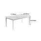Metal Contemporary Rectangular Dining Table White Sintered Stone Top Table with Legs Clearhalo 'Dining Tables & Seating' 'Dining Tables' 'dining_table' 'Furniture' 'furniture_dining_table' 'Kitchen & Dining Furniture' 'kitchen' 'kitchen_dining_table' 4877058