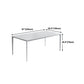 Metal Contemporary Rectangular Dining Table White Sintered Stone Top Table with Legs Clearhalo 'Dining Tables & Seating' 'Dining Tables' 'dining_table' 'Furniture' 'furniture_dining_table' 'Kitchen & Dining Furniture' 'kitchen' 'kitchen_dining_table' 4877060
