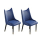 Nordic Style Leather Dining Chairs Armless Solid Back Chair for Home Blue 2 Piece Set Clearhalo 'Dining Chairs' 'Dining Tables & Seating' 'dining_chair' 'furn' 'furn_dining_chair' 'Furniture' 'furniture_dining_chair' 'Kitchen & Dining Furniture' 4877063