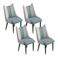 Nordic Style Leather Dining Chairs Armless Solid Back Chair for Home White-Green 4 Piece Set Clearhalo 'Dining Chairs' 'Dining Tables & Seating' 'dining_chair' 'furn' 'furn_dining_chair' 'Furniture' 'furniture_dining_chair' 'Kitchen & Dining Furniture' 4877071