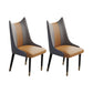 Nordic Style Leather Dining Chairs Armless Solid Back Chair for Home Gray-Orange 2 Piece Set Clearhalo 'Dining Chairs' 'Dining Tables & Seating' 'dining_chair' 'furn' 'furn_dining_chair' 'Furniture' 'furniture_dining_chair' 'Kitchen & Dining Furniture' 4877073