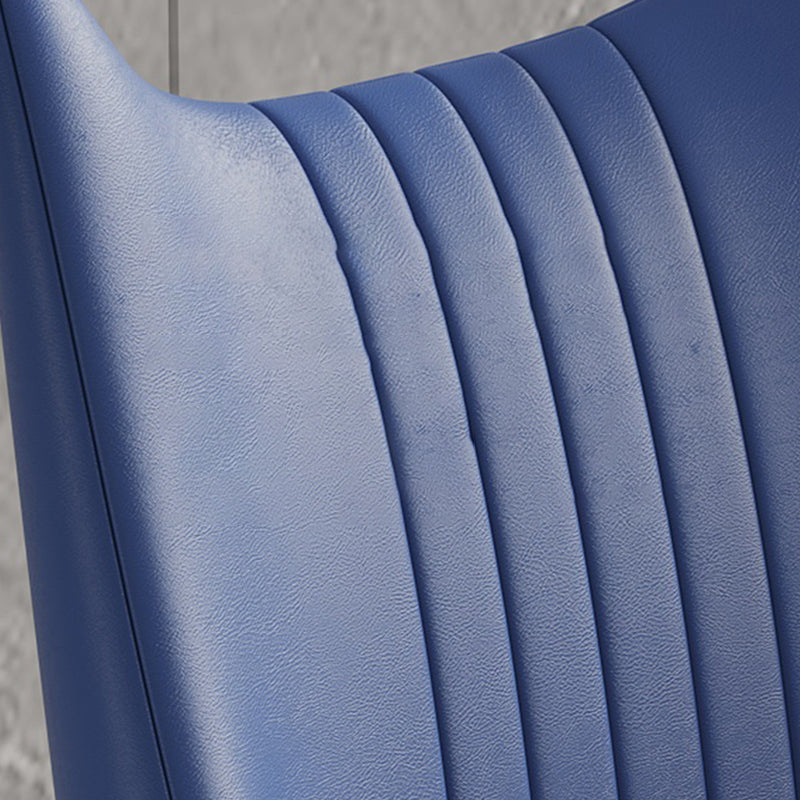 Nordic Style Leather Dining Chairs Armless Solid Back Chair for Home Clearhalo 'Dining Chairs' 'Dining Tables & Seating' 'dining_chair' 'furn' 'furn_dining_chair' 'Furniture' 'furniture_dining_chair' 'Kitchen & Dining Furniture' 4877074