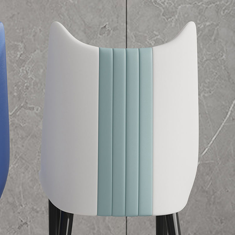 Nordic Style Leather Dining Chairs Armless Solid Back Chair for Home Clearhalo 'Dining Chairs' 'Dining Tables & Seating' 'dining_chair' 'furn' 'furn_dining_chair' 'Furniture' 'furniture_dining_chair' 'Kitchen & Dining Furniture' 4877077