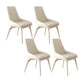 Modern Dining Chair Armless Chairs with Metal Legs for Kitchen Off-White 4 Piece Set Clearhalo 'Dining Chairs' 'Dining Tables & Seating' 'dining_chair' 'furn' 'furn_dining_chair' 'Furniture' 'furniture_dining_chair' 'Kitchen & Dining Furniture' 4877093