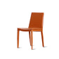 Modern Design Armless Solid Back Chair Leather Dining Chairs for Home Use Orange 1 Piece Clearhalo 'Dining Chairs' 'Dining Tables & Seating' 'dining_chair' 'furn' 'furn_dining_chair' 'Furniture' 'furniture_dining_chair' 'Kitchen & Dining Furniture' 4877110