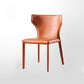 Contemporary Leather Dining Chair Wingback Side Armless Chair for Home Use Orange 1 Piece Clearhalo 'Dining Chairs' 'Dining Tables & Seating' 'dining_chair' 'furn' 'furn_dining_chair' 'Furniture' 'furniture_dining_chair' 'Kitchen & Dining Furniture' 4877122