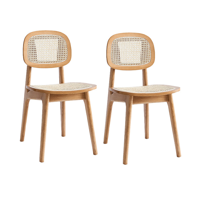 Modern Style Wooden Chair Dining Armless Open Back Chairs for Kitchen Natural 2 Piece Set Clearhalo 'Dining Chairs' 'Dining Tables & Seating' 'dining_chair' 'furn' 'furn_dining_chair' 'Furniture' 'furniture_dining_chair' 'Kitchen & Dining Furniture' 4877149