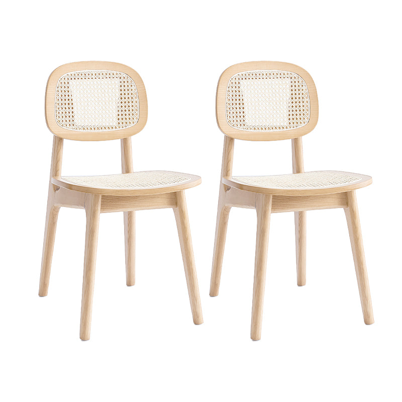 Modern Style Wooden Chair Dining Armless Open Back Chairs for Kitchen Wood 2 Piece Set Clearhalo 'Dining Chairs' 'Dining Tables & Seating' 'dining_chair' 'furn' 'furn_dining_chair' 'Furniture' 'furniture_dining_chair' 'Kitchen & Dining Furniture' 4877156
