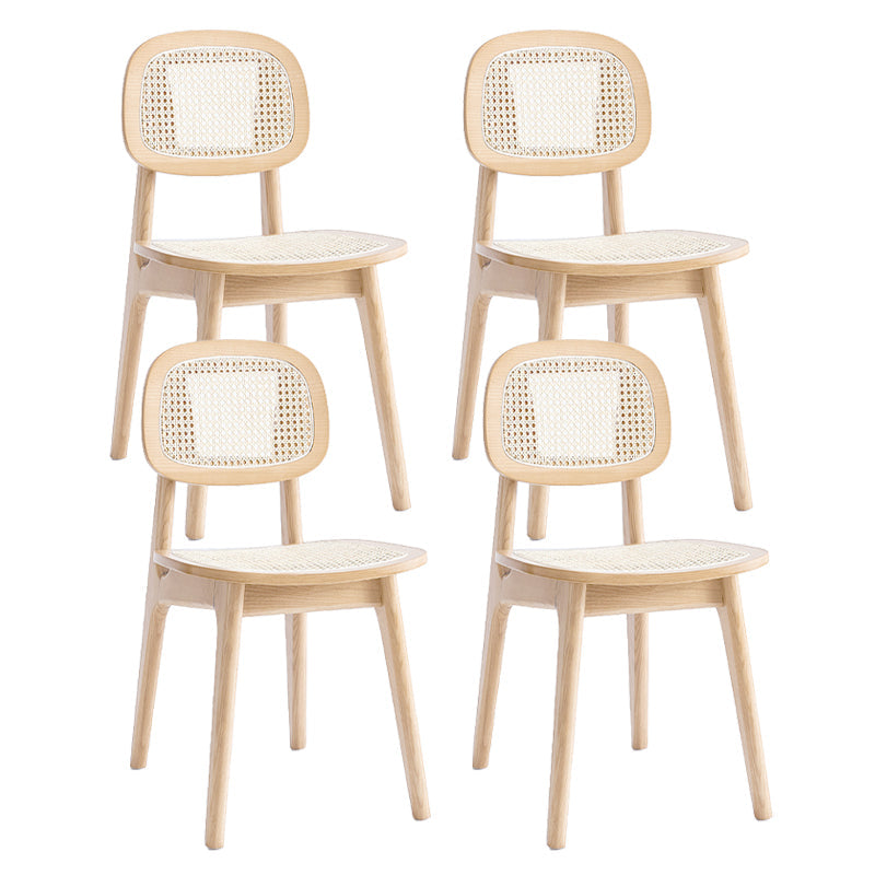 Modern Style Wooden Chair Dining Armless Open Back Chairs for Kitchen Wood 4 Piece Set Clearhalo 'Dining Chairs' 'Dining Tables & Seating' 'dining_chair' 'furn' 'furn_dining_chair' 'Furniture' 'furniture_dining_chair' 'Kitchen & Dining Furniture' 4877157