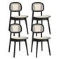 Modern Style Wooden Chair Dining Armless Open Back Chairs for Kitchen Black 4 Piece Set Clearhalo 'Dining Chairs' 'Dining Tables & Seating' 'dining_chair' 'furn' 'furn_dining_chair' 'Furniture' 'furniture_dining_chair' 'Kitchen & Dining Furniture' 4877163