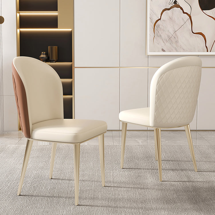 Nordic Glam Style Chair Dining Armless Metal Chairs for Kitchen Clearhalo 'Dining Chairs' 'Dining Tables & Seating' 'dining_chair' 'furn' 'furn_dining_chair' 'Furniture' 'furniture_dining_chair' 'Kitchen & Dining Furniture' 4877171