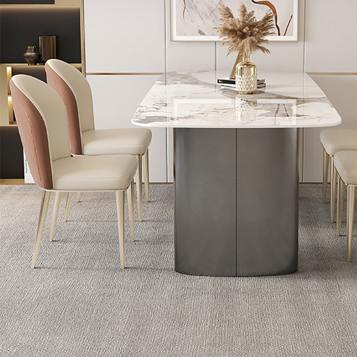 Nordic Glam Style Chair Dining Armless Metal Chairs for Kitchen Clearhalo 'Dining Chairs' 'Dining Tables & Seating' 'dining_chair' 'furn' 'furn_dining_chair' 'Furniture' 'furniture_dining_chair' 'Kitchen & Dining Furniture' 4877176