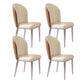 Nordic Glam Style Chair Dining Armless Metal Chairs for Kitchen Orange 4 Piece Set Clearhalo 'Dining Chairs' 'Dining Tables & Seating' 'dining_chair' 'furn' 'furn_dining_chair' 'Furniture' 'furniture_dining_chair' 'Kitchen & Dining Furniture' 4877181