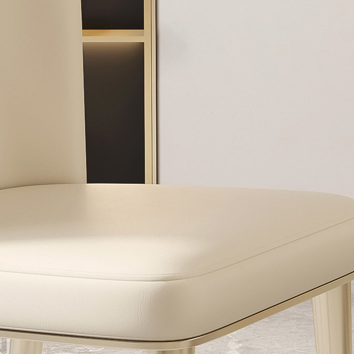 Nordic Glam Style Chair Dining Armless Metal Chairs for Kitchen Clearhalo 'Dining Chairs' 'Dining Tables & Seating' 'dining_chair' 'furn' 'furn_dining_chair' 'Furniture' 'furniture_dining_chair' 'Kitchen & Dining Furniture' 4877185