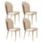 Nordic Glam Style Chair Dining Armless Metal Chairs for Kitchen Beige Orange 4 Piece Set Clearhalo 'Dining Chairs' 'Dining Tables & Seating' 'dining_chair' 'furn' 'furn_dining_chair' 'Furniture' 'furniture_dining_chair' 'Kitchen & Dining Furniture' 4877187