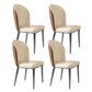 Nordic Glam Style Chair Dining Armless Metal Chairs for Kitchen Orange White 4 Piece Set Clearhalo 'Dining Chairs' 'Dining Tables & Seating' 'dining_chair' 'furn' 'furn_dining_chair' 'Furniture' 'furniture_dining_chair' 'Kitchen & Dining Furniture' 4877191