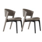 Contemporary Style Open Back Chair Dining Armless Metal Chairs for Kitchen Light Coffee 2 Piece Set Black Clearhalo 'Dining Chairs' 'Dining Tables & Seating' 'dining_chair' 'furn' 'furn_dining_chair' 'Furniture' 'furniture_dining_chair' 'Kitchen & Dining Furniture' 4877204