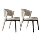 Contemporary Style Open Back Chair Dining Armless Metal Chairs for Kitchen Off-White 2 Piece Set Black Clearhalo 'Dining Chairs' 'Dining Tables & Seating' 'dining_chair' 'furn' 'furn_dining_chair' 'Furniture' 'furniture_dining_chair' 'Kitchen & Dining Furniture' 4877214