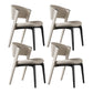 Contemporary Style Open Back Chair Dining Armless Metal Chairs for Kitchen Off-White 4 Piece Set Black Clearhalo 'Dining Chairs' 'Dining Tables & Seating' 'dining_chair' 'furn' 'furn_dining_chair' 'Furniture' 'furniture_dining_chair' 'Kitchen & Dining Furniture' 4877215