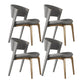 Contemporary Style Open Back Chair Dining Armless Metal Chairs for Kitchen Grey 4 Piece Set Brass Gold Clearhalo 'Dining Chairs' 'Dining Tables & Seating' 'dining_chair' 'furn' 'furn_dining_chair' 'Furniture' 'furniture_dining_chair' 'Kitchen & Dining Furniture' 4877218