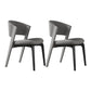 Contemporary Style Open Back Chair Dining Armless Metal Chairs for Kitchen Grey 2 Piece Set Black Clearhalo 'Dining Chairs' 'Dining Tables & Seating' 'dining_chair' 'furn' 'furn_dining_chair' 'Furniture' 'furniture_dining_chair' 'Kitchen & Dining Furniture' 4877220