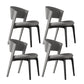 Contemporary Style Open Back Chair Dining Armless Metal Chairs for Kitchen Grey 4 Piece Set Black Clearhalo 'Dining Chairs' 'Dining Tables & Seating' 'dining_chair' 'furn' 'furn_dining_chair' 'Furniture' 'furniture_dining_chair' 'Kitchen & Dining Furniture' 4877221