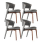 Contemporary Style Open Back Chair Dining Armless Metal Chairs for Kitchen Grey 4 Piece Set Pink Clearhalo 'Dining Chairs' 'Dining Tables & Seating' 'dining_chair' 'furn' 'furn_dining_chair' 'Furniture' 'furniture_dining_chair' 'Kitchen & Dining Furniture' 4877224