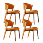 Contemporary Style Open Back Chair Dining Armless Metal Chairs for Kitchen Orange 4 Piece Set Pink Clearhalo 'Dining Chairs' 'Dining Tables & Seating' 'dining_chair' 'furn' 'furn_dining_chair' 'Furniture' 'furniture_dining_chair' 'Kitchen & Dining Furniture' 4877227