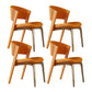 Contemporary Style Open Back Chair Dining Armless Metal Chairs for Kitchen Orange 4 Piece Set Brass Gold Clearhalo 'Dining Chairs' 'Dining Tables & Seating' 'dining_chair' 'furn' 'furn_dining_chair' 'Furniture' 'furniture_dining_chair' 'Kitchen & Dining Furniture' 4877230
