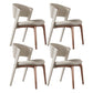 Contemporary Style Open Back Chair Dining Armless Metal Chairs for Kitchen Off-White 4 Piece Set Pink Clearhalo 'Dining Chairs' 'Dining Tables & Seating' 'dining_chair' 'furn' 'furn_dining_chair' 'Furniture' 'furniture_dining_chair' 'Kitchen & Dining Furniture' 4877236