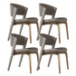 Contemporary Style Open Back Chair Dining Armless Metal Chairs for Kitchen Light Coffee 4 Piece Set Brass Gold Clearhalo 'Dining Chairs' 'Dining Tables & Seating' 'dining_chair' 'furn' 'furn_dining_chair' 'Furniture' 'furniture_dining_chair' 'Kitchen & Dining Furniture' 4877239