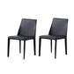 Contemporary Leather Dining Chair Armless Side Chair for Home Use Black 2 Piece Set Clearhalo 'Dining Chairs' 'Dining Tables & Seating' 'dining_chair' 'furn' 'furn_dining_chair' 'Furniture' 'furniture_dining_chair' 'Kitchen & Dining Furniture' 4877245